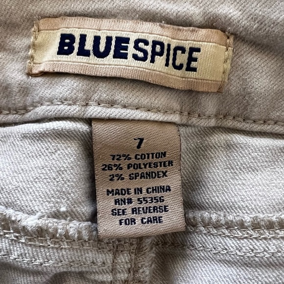 Blue Spice Mid Rise Skinny Stretch Denim Jeggings in Cream Junior’s Sz 7 - Picture 5 of 8